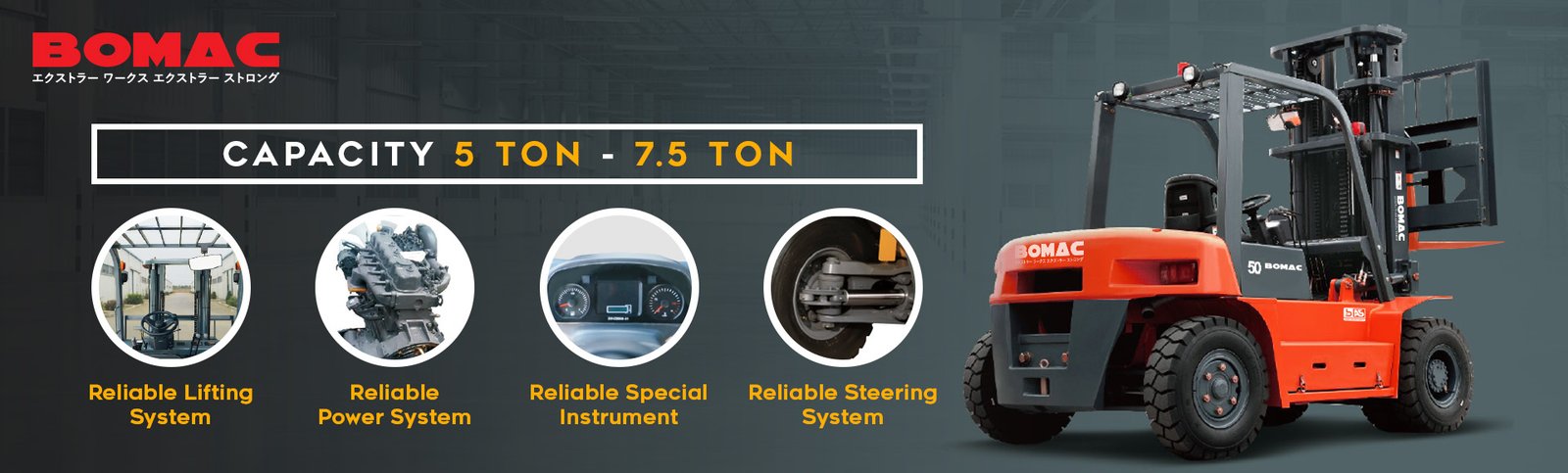 Fitur Heavy Duty Diesel Forklift 5t – 7.5t