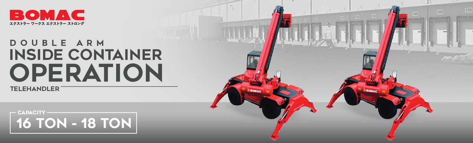 Heavy Duty Double Arm Inside Container Operation Telehandler