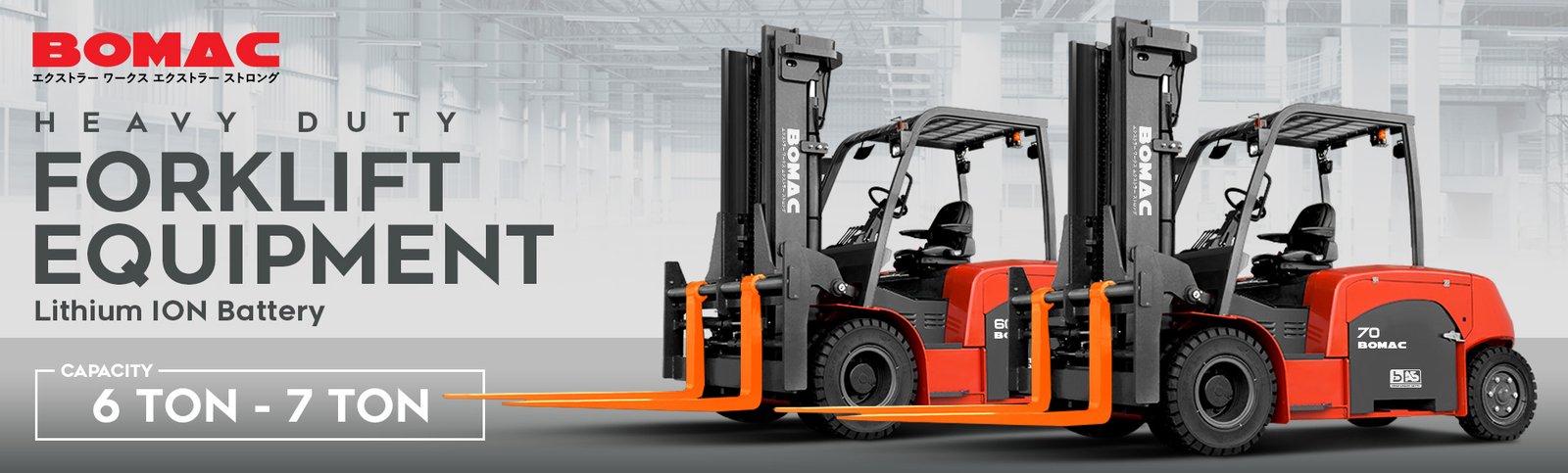 Bomac Heavy Duty Electric Forklift Lithium-ION Battery 6t – 7t