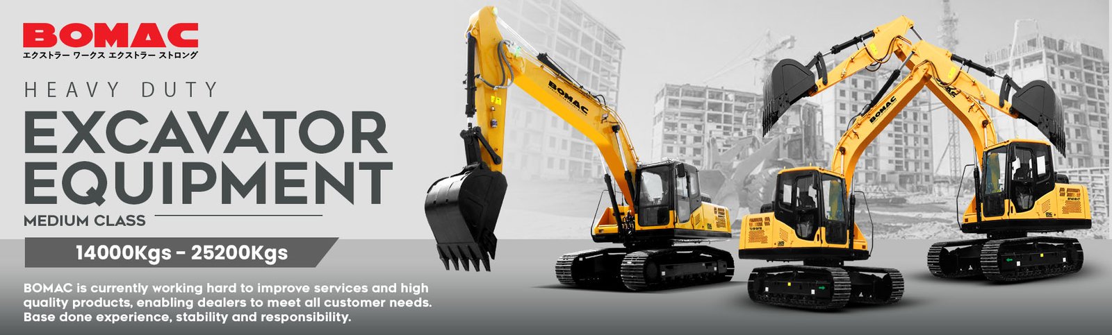 Heavy Duty Excavator Equipment Medium Size