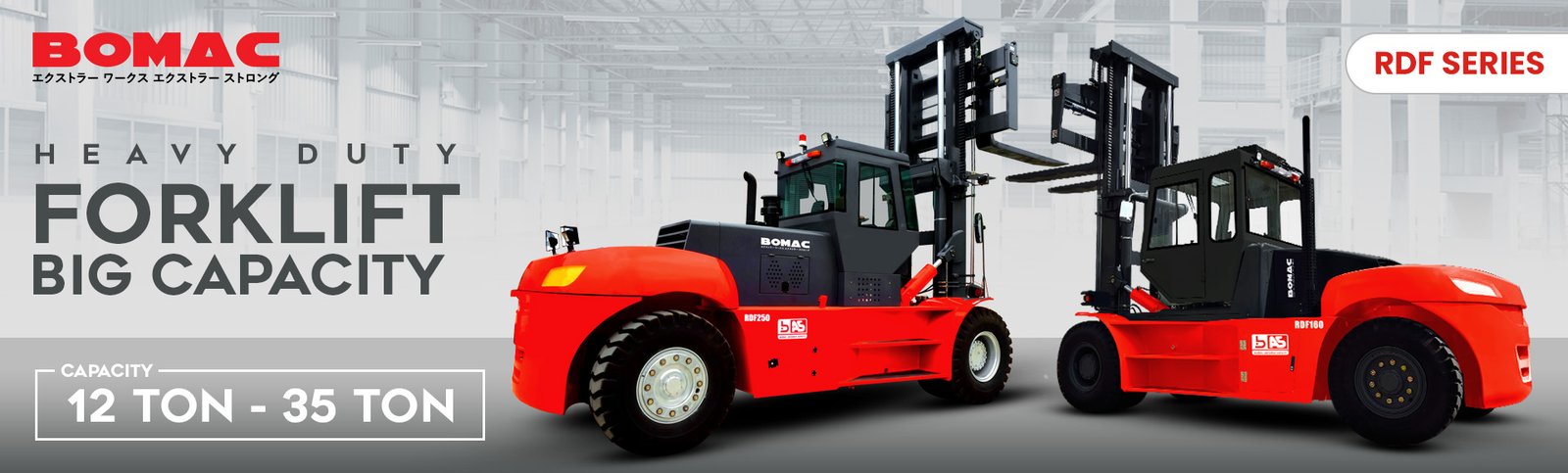 Bomac Heavy Duty Forklift Big Capacity RDF Series 12 Ton – 35 Ton