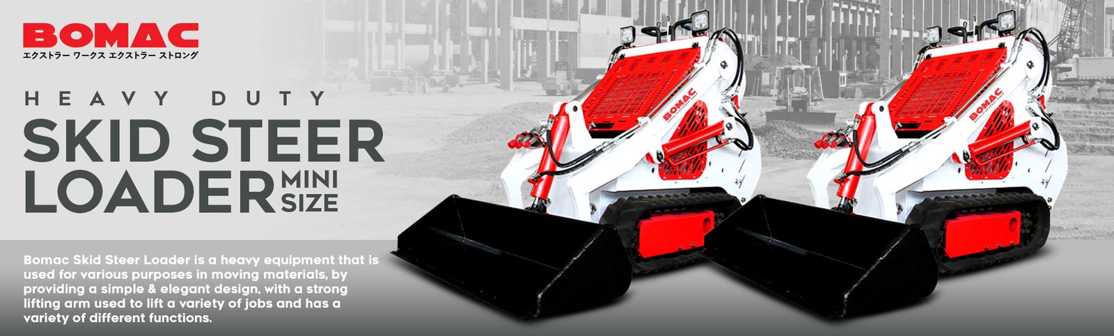 Fitur Heavy Duty Skid Steer Loader Mini Size