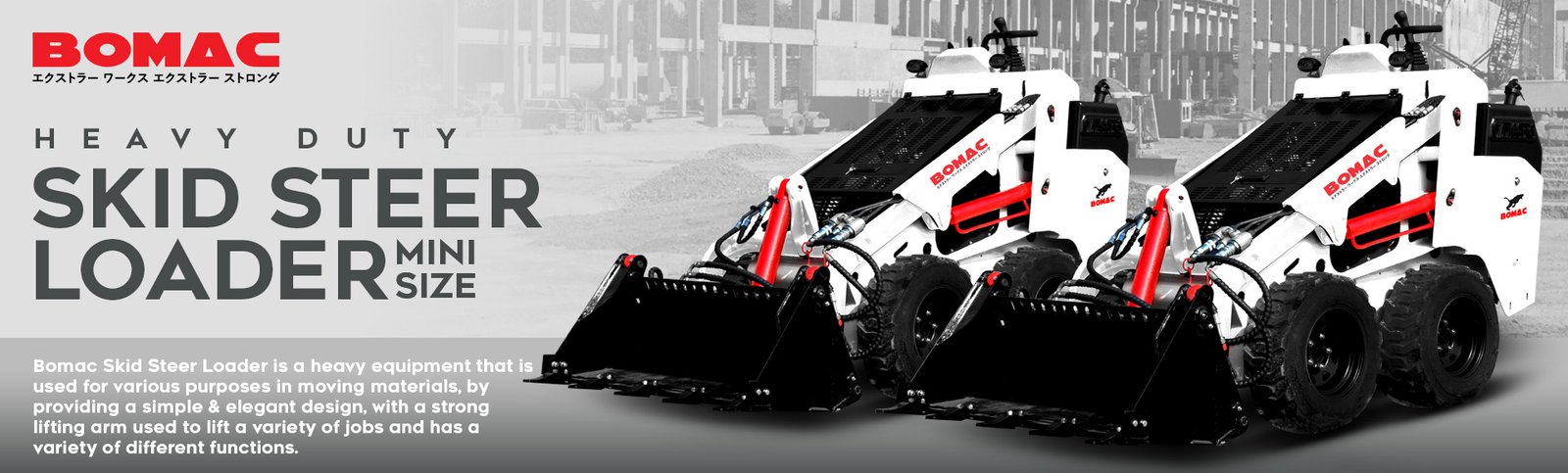 Fitur Heavy Duty Skid Steer Loader Mini Size