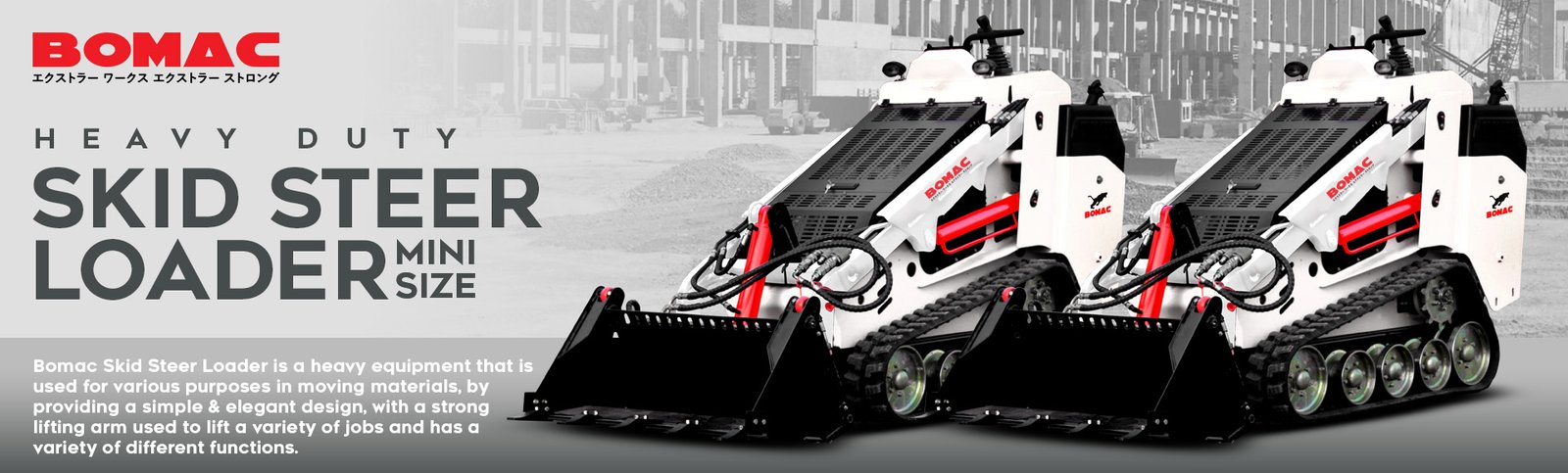 Fitur Heavy Duty Skid Steer Loader Mini Size