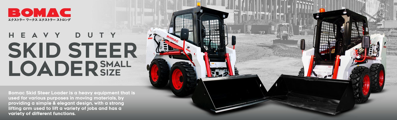 Bomac Heavy Duty Skid Steer Loader Small Size