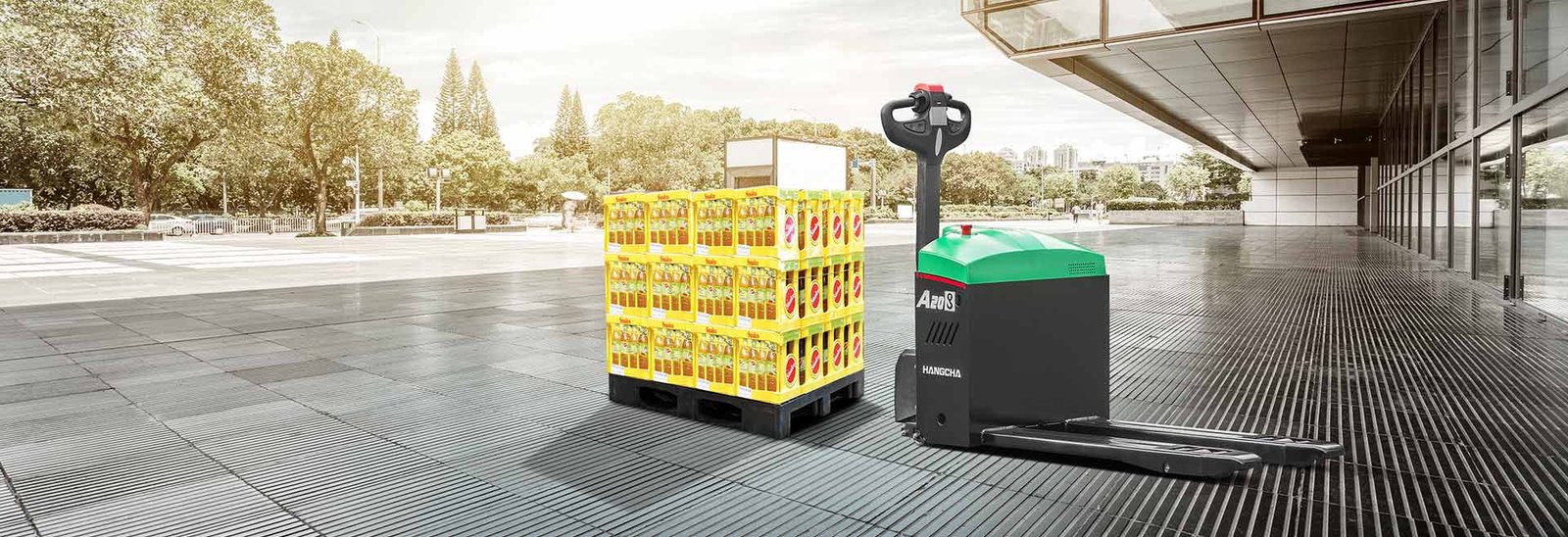HC Forklift A series 1.5-2.0t Mini Walkie Pallet Truck  Li-Ion - Sudut Teknis 14