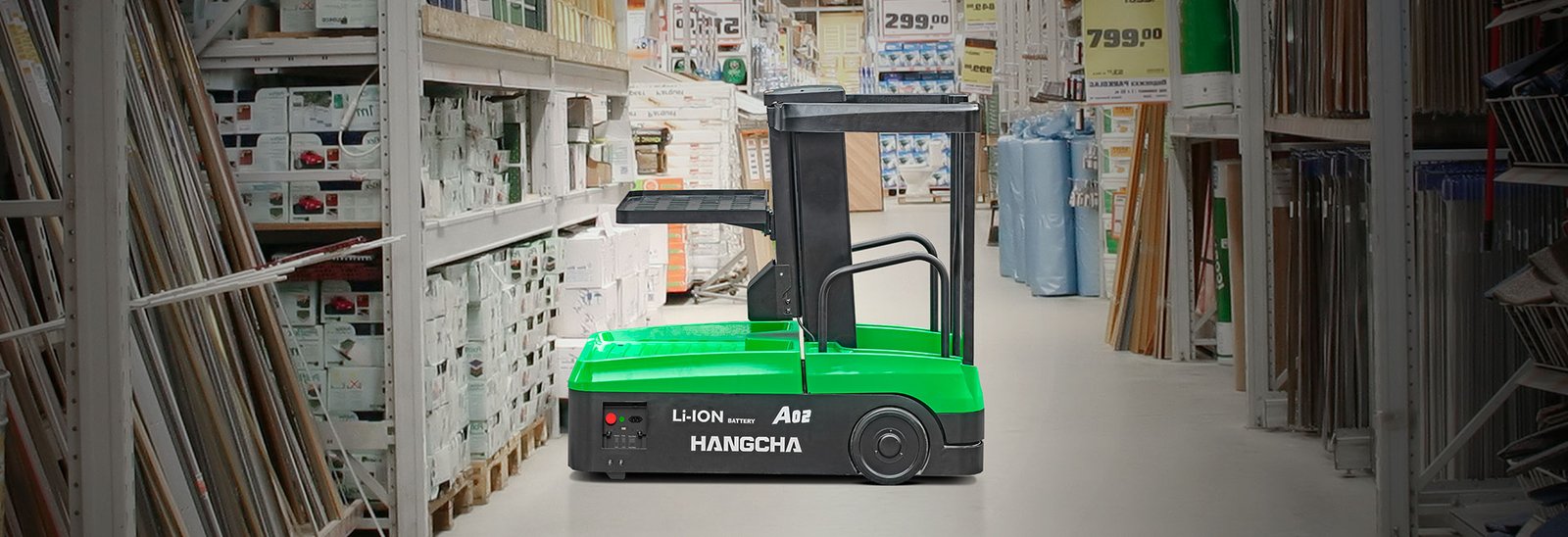 Spesifikasi Teknis HC Forklift A Series Storage Assist Vehicle (Lithium E-Trucks) Kapasitas 100~215kg