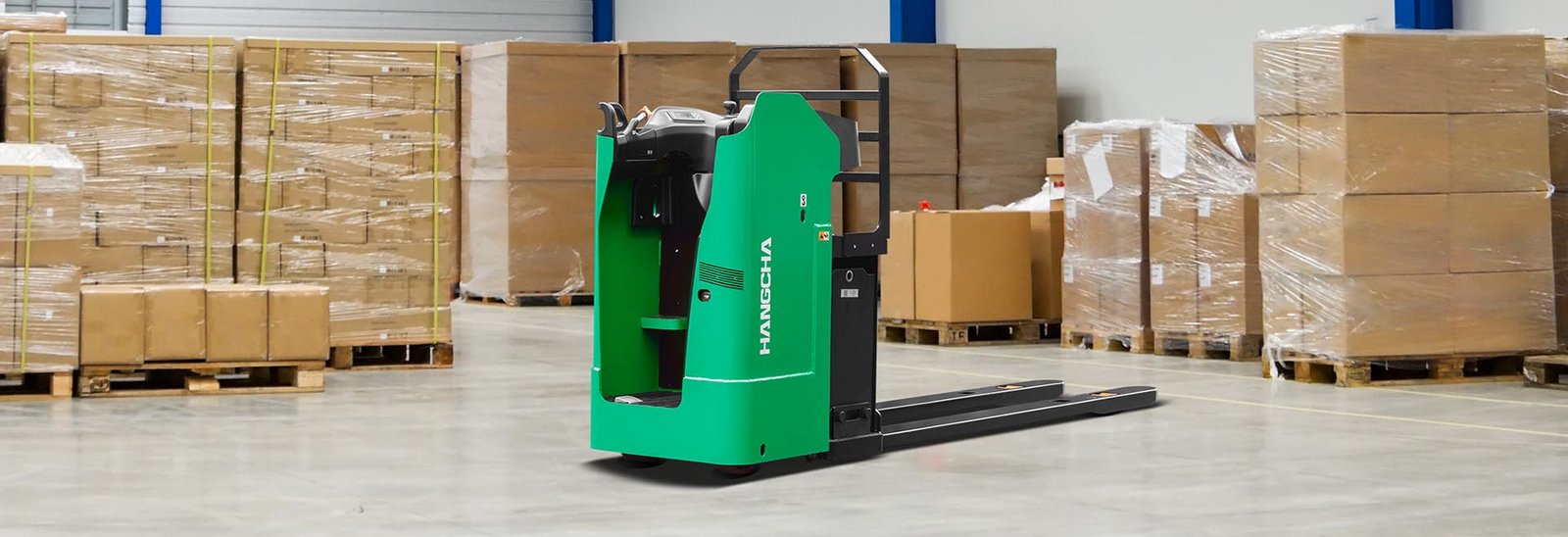 HC Forklift XA series stand-on and sideways-seated pallet truck - Sudut Teknis 10