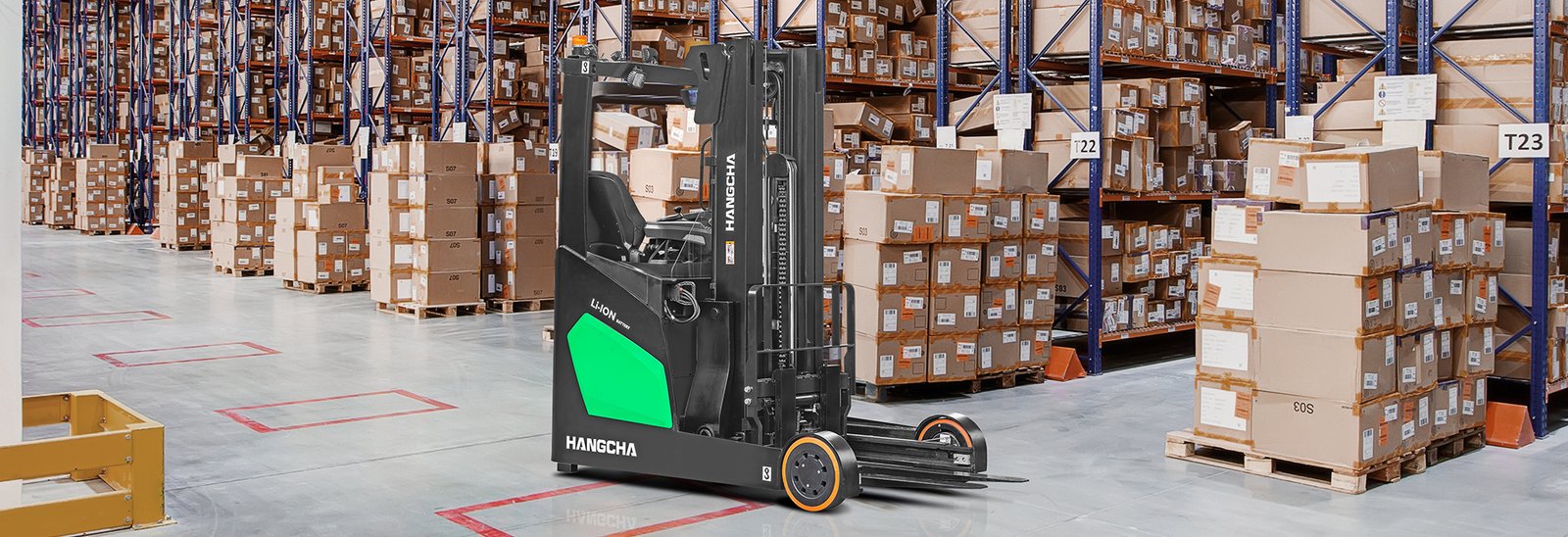 HC Forklift XC series reach truck with lithium power 1.4-2.5t - Sudut Teknis 17