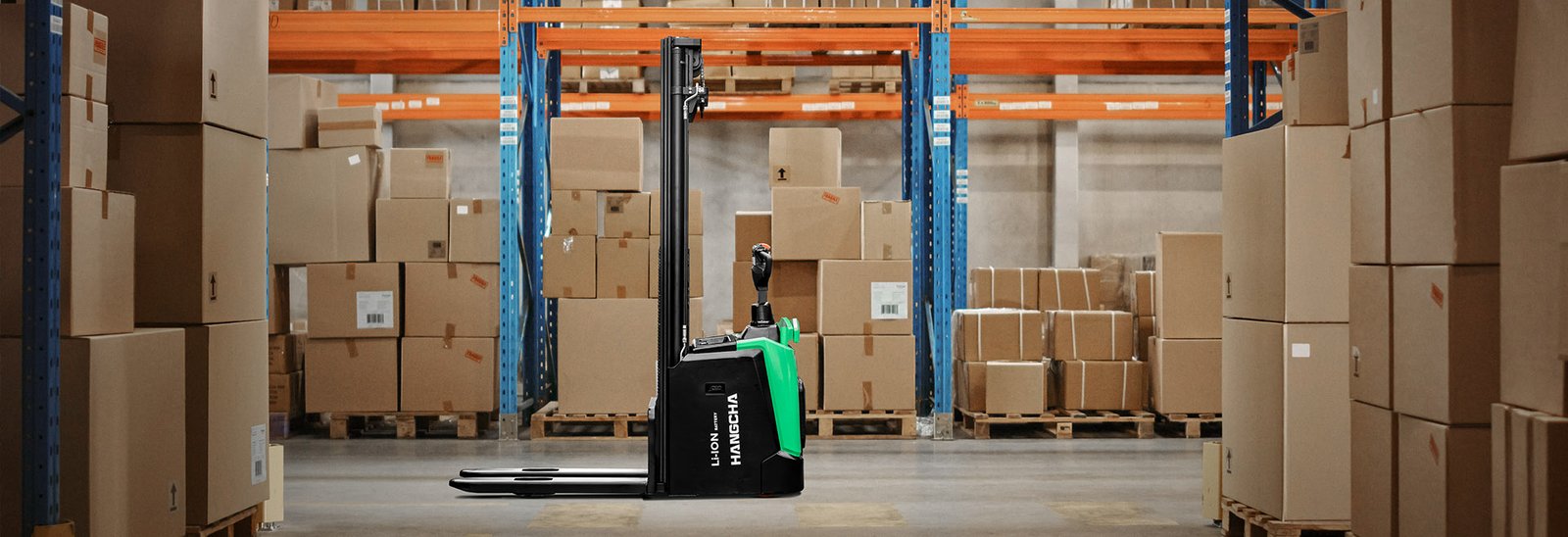 Spesifikasi Teknis HC Forklift X Series Hi-Range Electric Stacker With Lithium Power (Lithium E-Trucks) Kapasitas 1,200~2,000kg