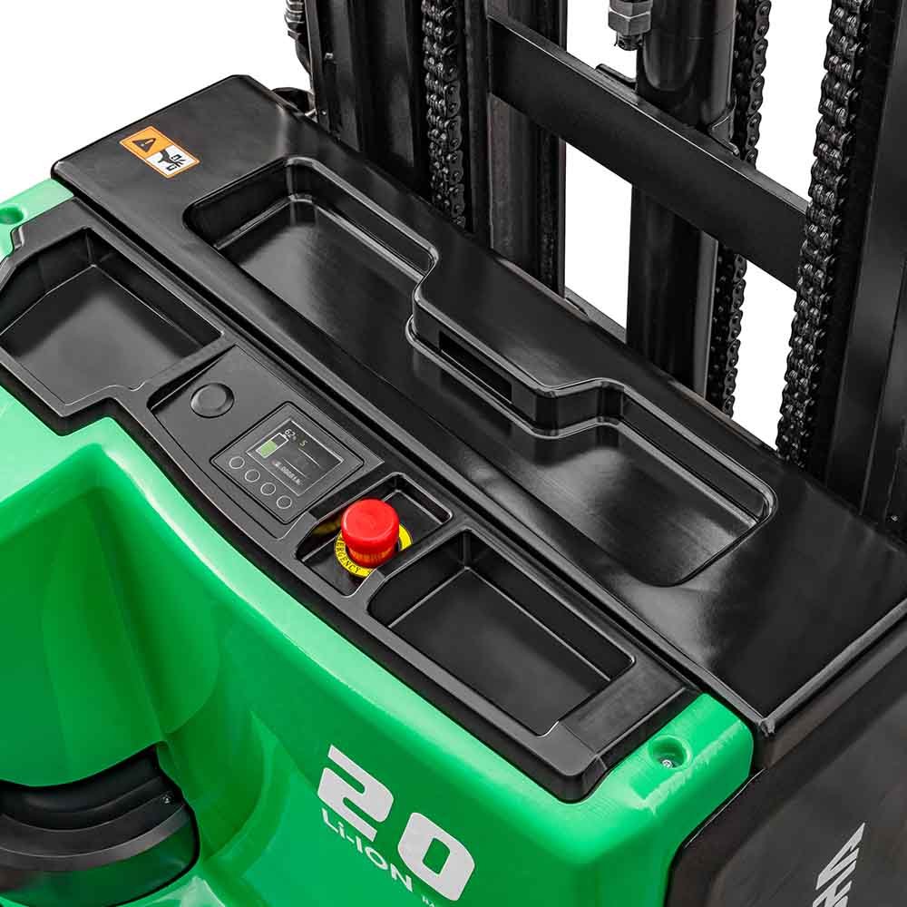 HC Forklift X Series Hi-Range Electric Stacker With Lithium Power - Sudut Teknis 2