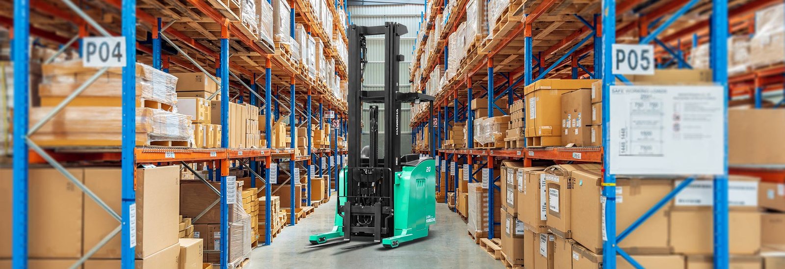 Spesifikasi Teknis HC Forklift X Series Sit-Down Narrow Aisle Reach Truck (Lithium E-Trucks) Kapasitas 1,588~2,041kg