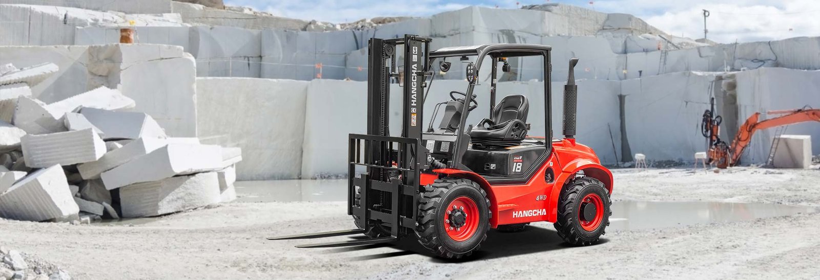 HC Forklift 1.5-1.8t Four-Wheel Drive Rough Terrain Forklift Truck - Sudut Teknis 8