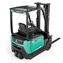 Mitsubishi FB14N2T EDiA EM 3-Wheel Electric Counterbalance Forklift (1.400 kg) - Tampilan 2