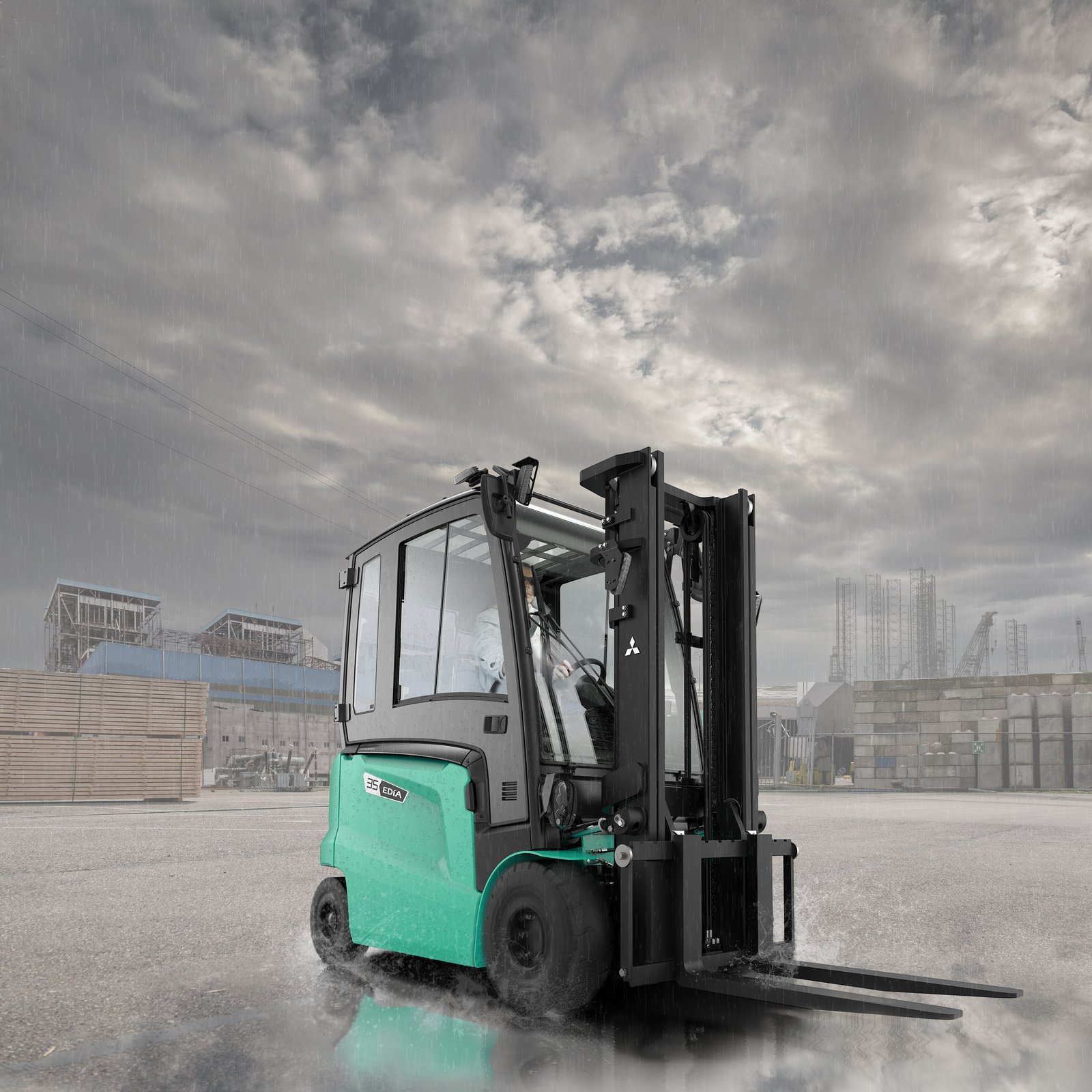 Mitsubishi FB30ACN EDiA EX 80V Electric Counterbalance Forklift (3.000 kg) - Tampilan 4
