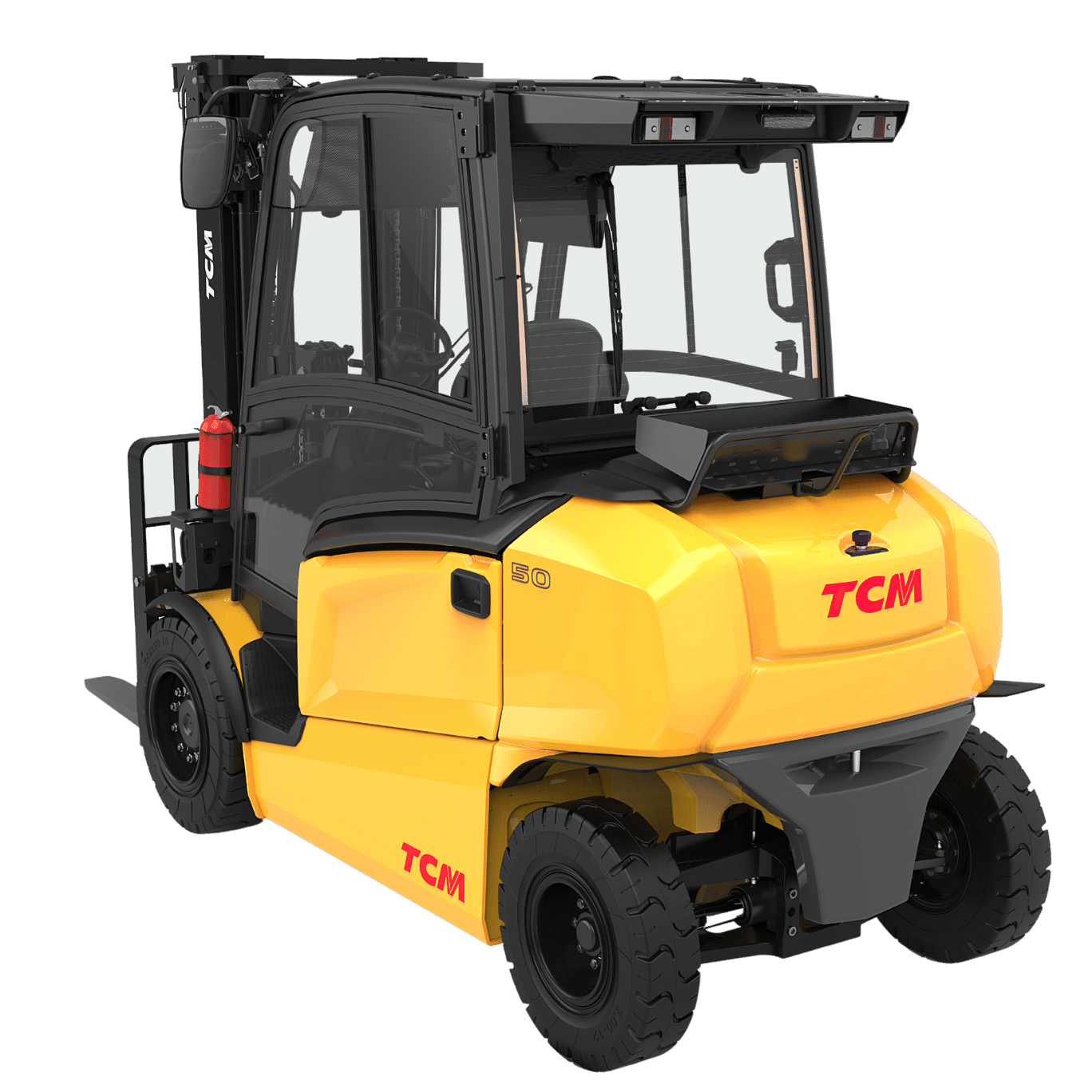 TCM FHB50C-E1 80V Heavy-Duty 4-Wheel Electric Counterbalance Forklift (4.990 kg) - Tampilan 4