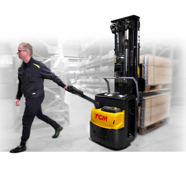 TCM SPR16W-N3 Pedestrian Pallet Stacker with Foldable Platform (1.600 kg) - Tampilan 7