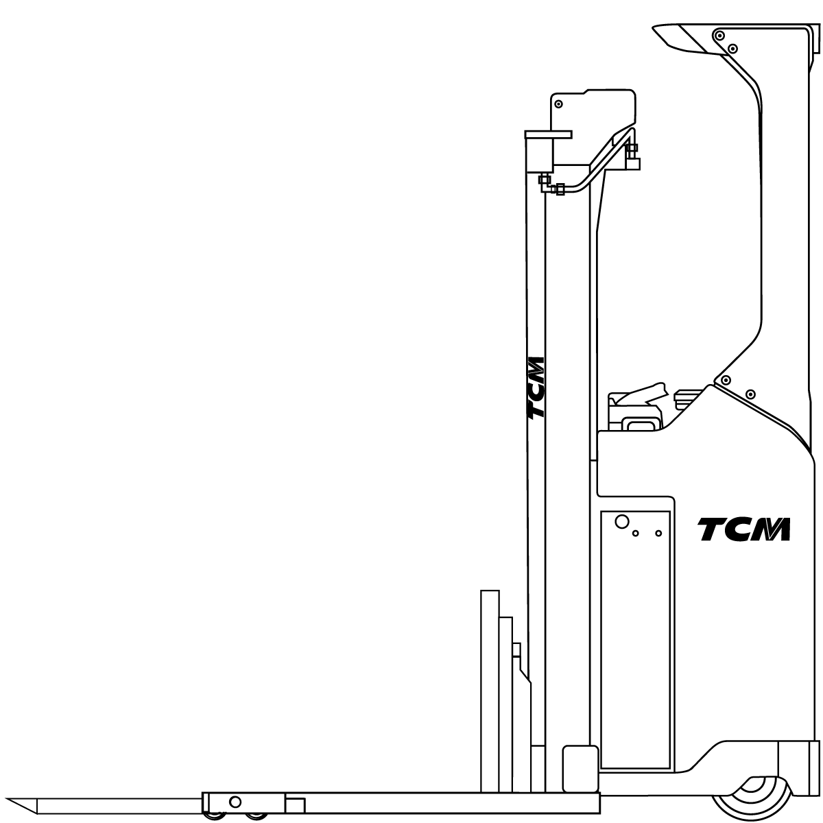 Diagram Teknis & Dimensi TCM SST12-N2 Sit-On Telereach Double-Deep Stacker Truck (1.200 kg) #1