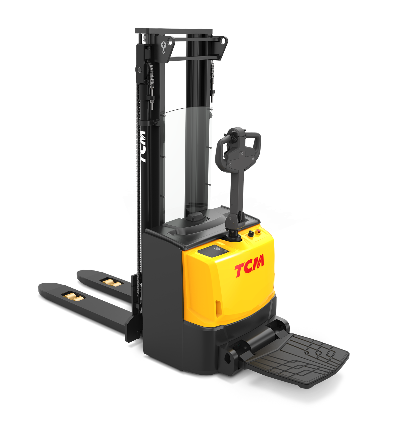 TCM SPR16W-N3 Pedestrian Pallet Stacker with Foldable Platform (1.600 kg) - Tampilan 2