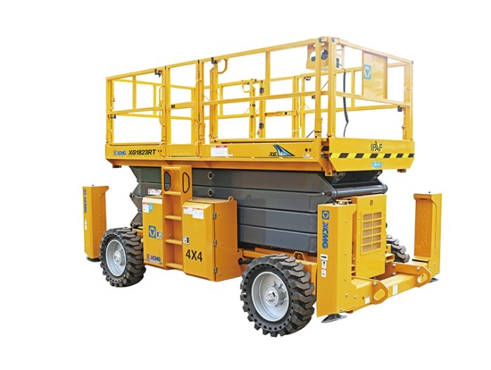 XCMG XG1823RT-AS Engine Powered-Rough Terrain Scissor Lift Indonesia