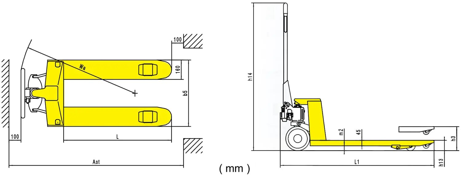 Xilin BF Classic Type Hand Pallet Truck (2.500 / 3.000 kg) - Tampilan 2