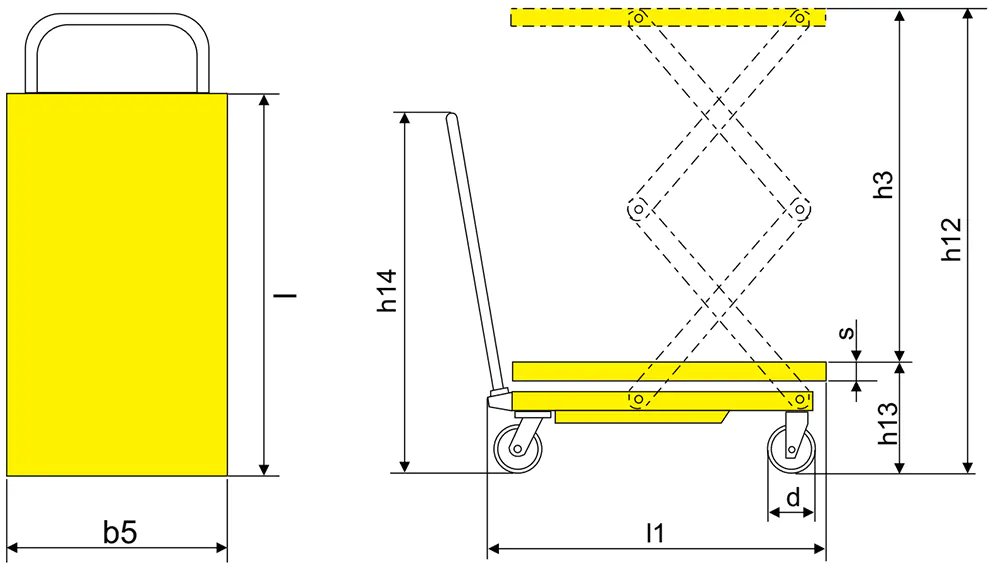 Xilin SPS800 Double Scissor Lift Table (800 kg) - Tampilan 2