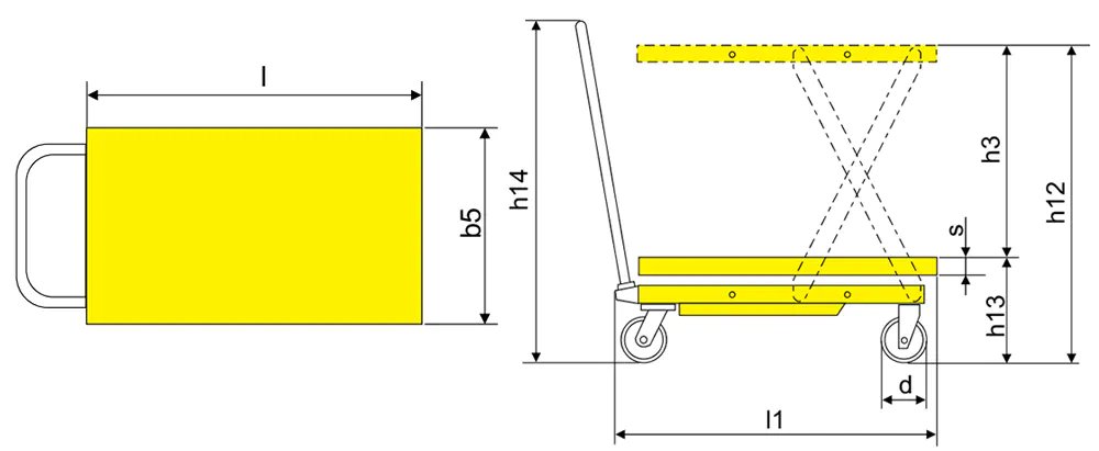 Xilin SP150 (US) U.S. Type Lift Table (150 kg) - Tampilan 2