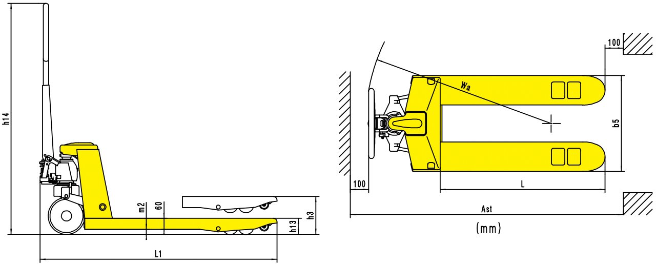 Xilin WB Heavy Duty Type Hand Pallet Truck (5.000 kg) - Tampilan 2
