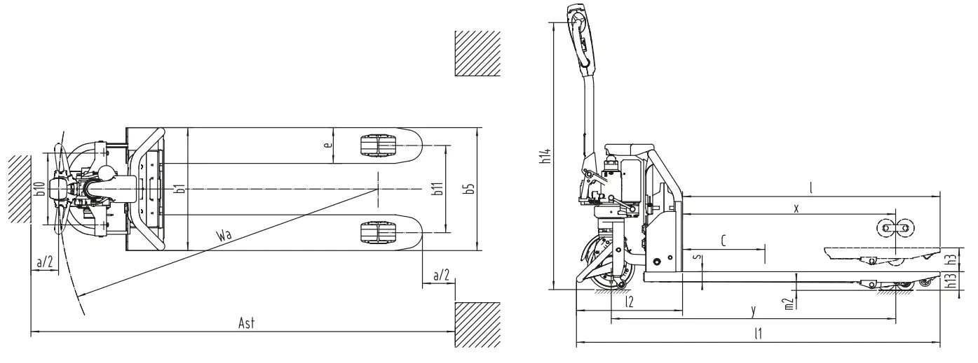 Xilin CBD15W-Lix Li-ion Powered Pallet Truck (1.500 kg) - Tampilan 4