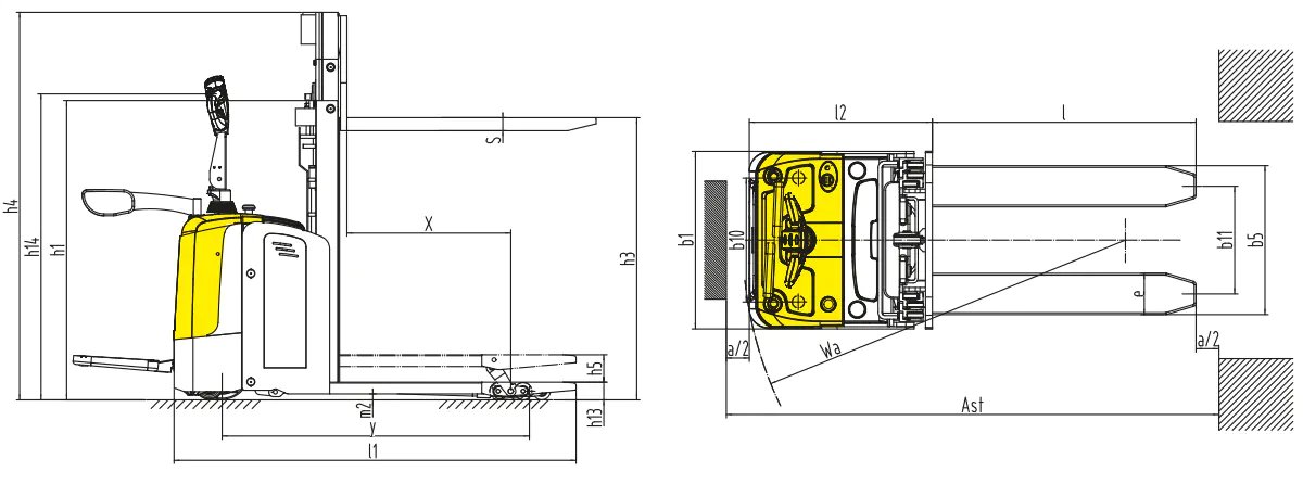 Xilin CBD20SR Double Decker Pallet Truck (2.000 kg) - Tampilan 4