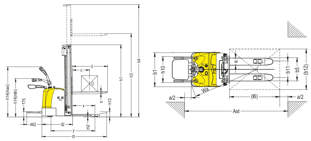 Xilin CDDK15 Electric Rider Stacker (1.500 kg) - Tampilan 3