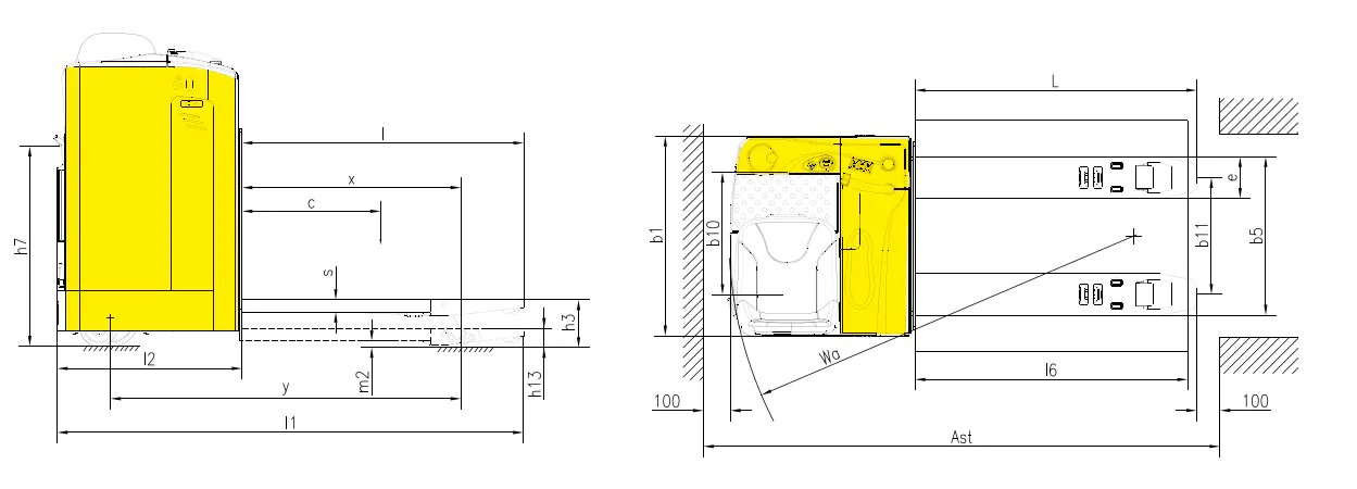 Xilin CBD25Z Electric Seated Pallet Truck (2.500 kg) - Tampilan 2