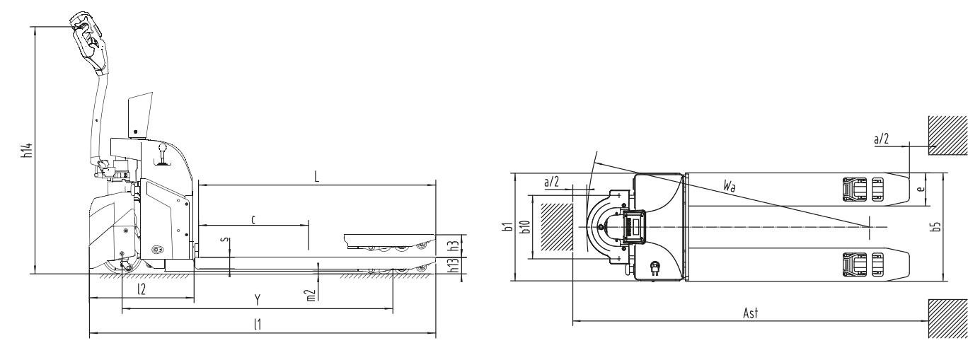 Xilin CBD20W-EC Electric Scale Pallet Truck (2.000 kg) - Tampilan 2