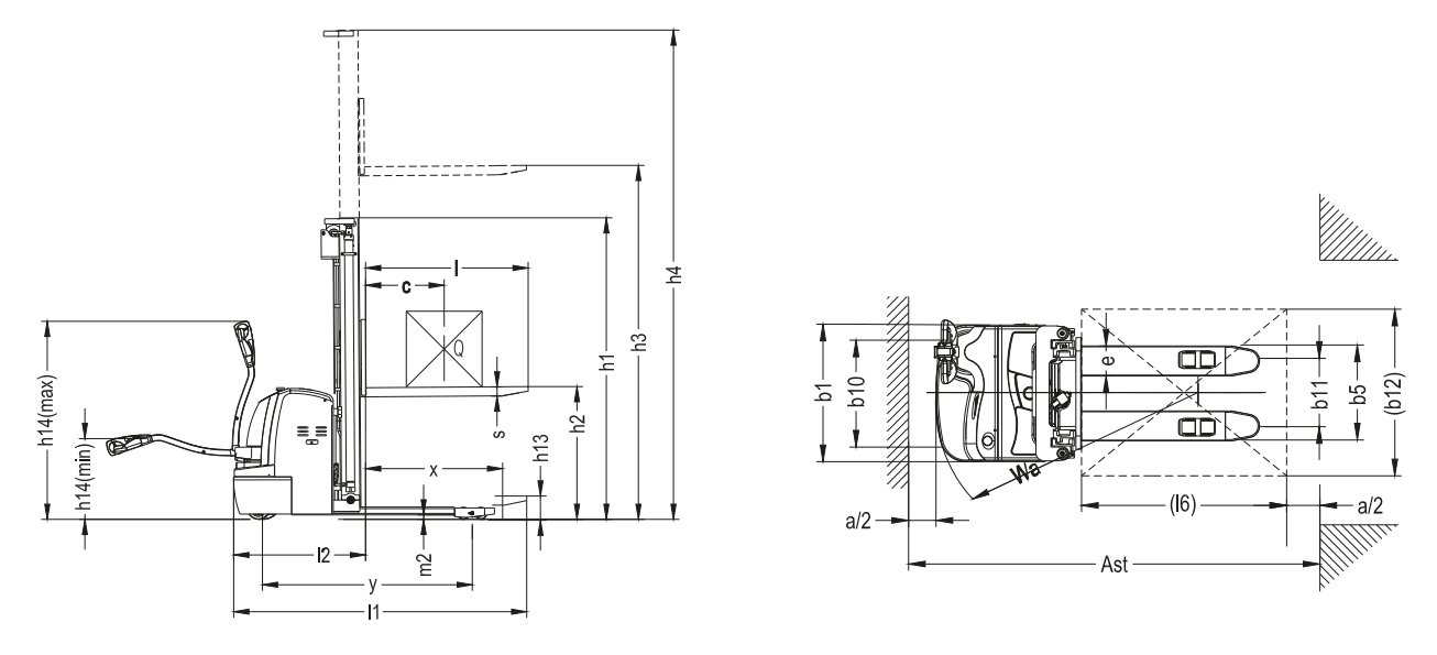Xilin CDDR15 Electric Walkie Stacker (1.500 kg) - Tampilan 5