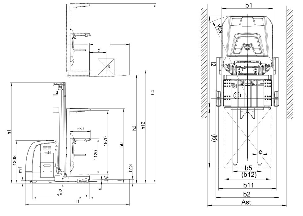 Xilin OPS15 Electric High Level Order Picker (1.500 kg) - Tampilan 7
