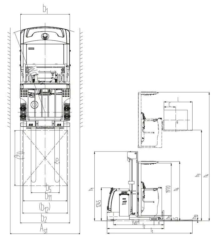 Xilin OPS15-BD Electric Middle Level Order Picker (1.500 kg) - Tampilan 5
