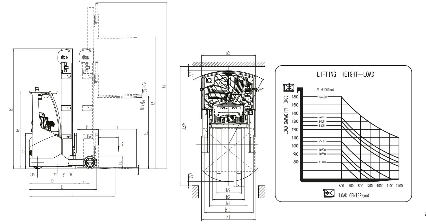 Xilin CQD16-Li Electric Reach Truck (1.600 kg) - Tampilan 2
