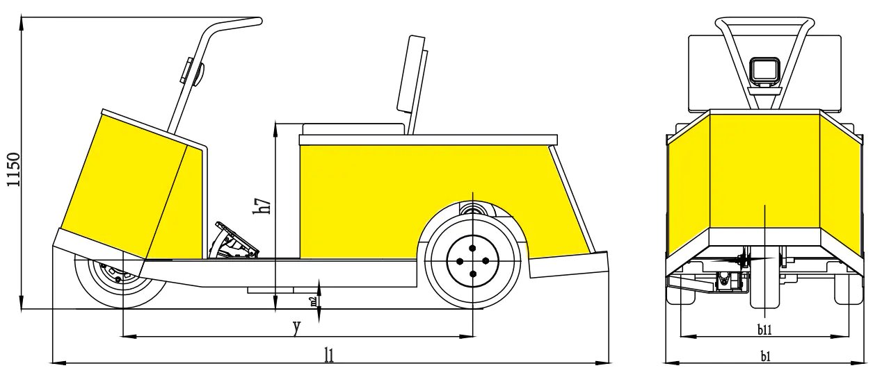 Xilin BD05 Electric Cart (500 kg) - Tampilan 2
