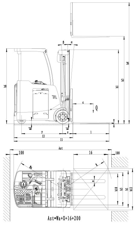 Xilin CPD20SR-18 Stand-up Counterbalance Forklift (1.800 kg) - Tampilan 2
