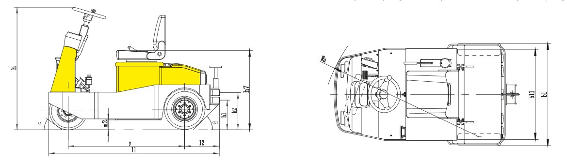 Xilin QDD50 Electric Tow Tractor (5.000 kg) - Tampilan 3