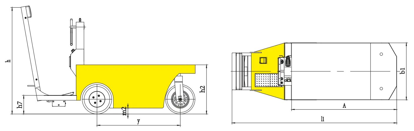 Xilin QDD25R Electric Stock Tractor (2.200 kg) - Tampilan 3