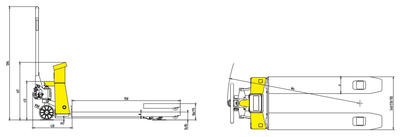 Xilin BFC25 Hand Pallet Truck (2.500 kg) - Tampilan 2