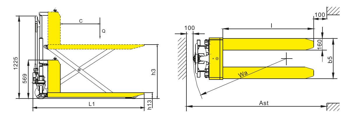 Xilin JFD8 High Lift Truck (1.000 kg) - Tampilan 3